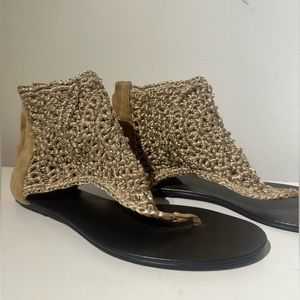 macrame beaded sandals